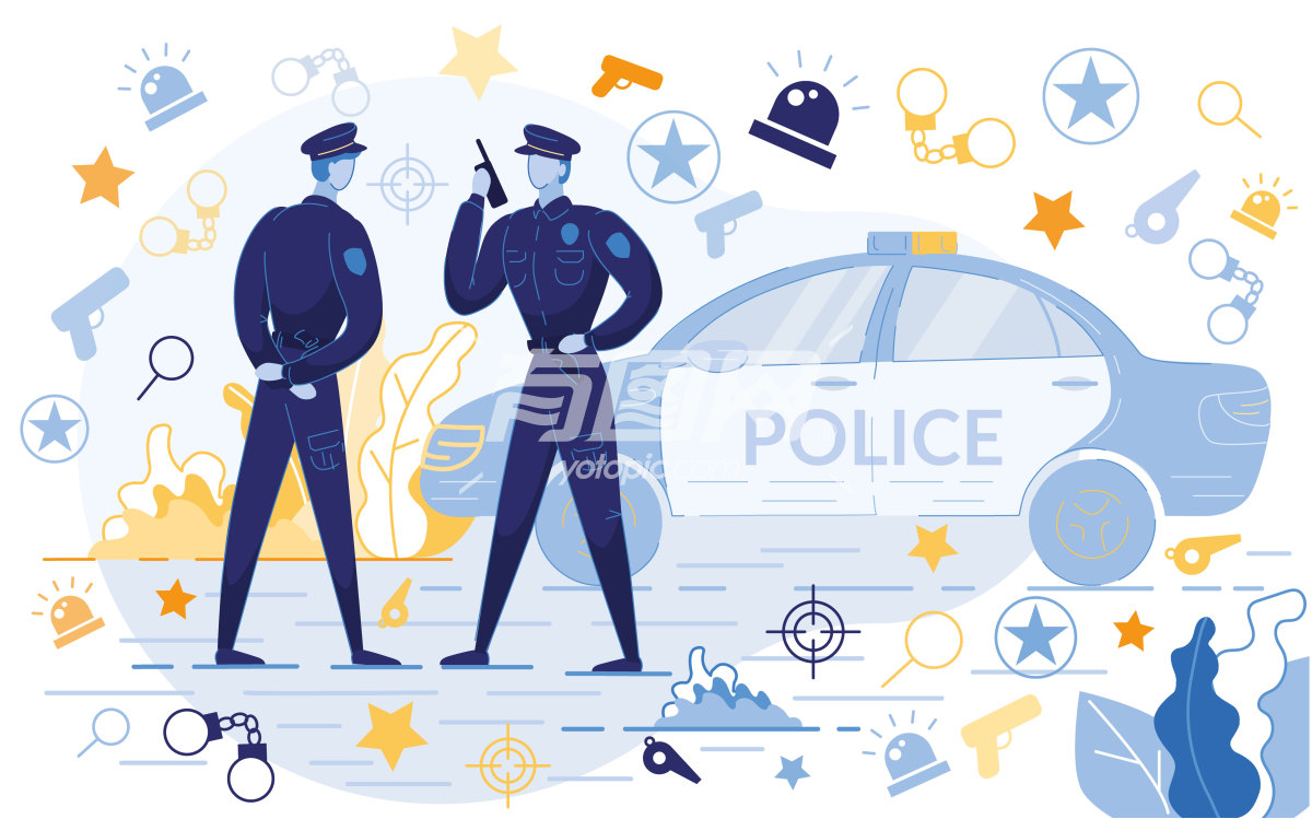 警察插画