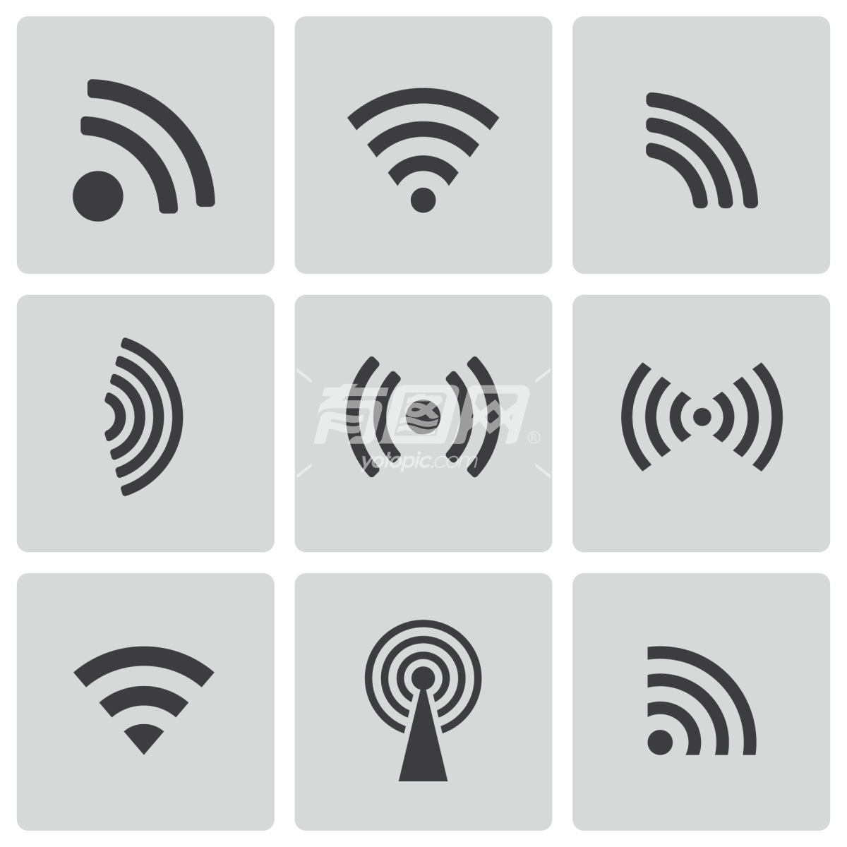 wifi矢量icon图标 