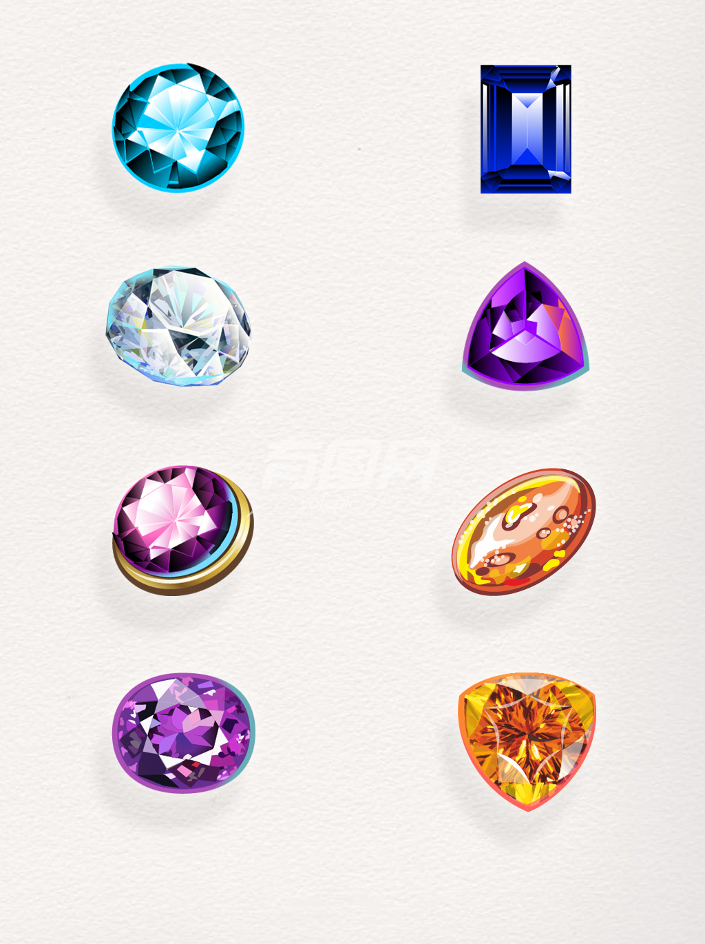 彩色钻石设计元素