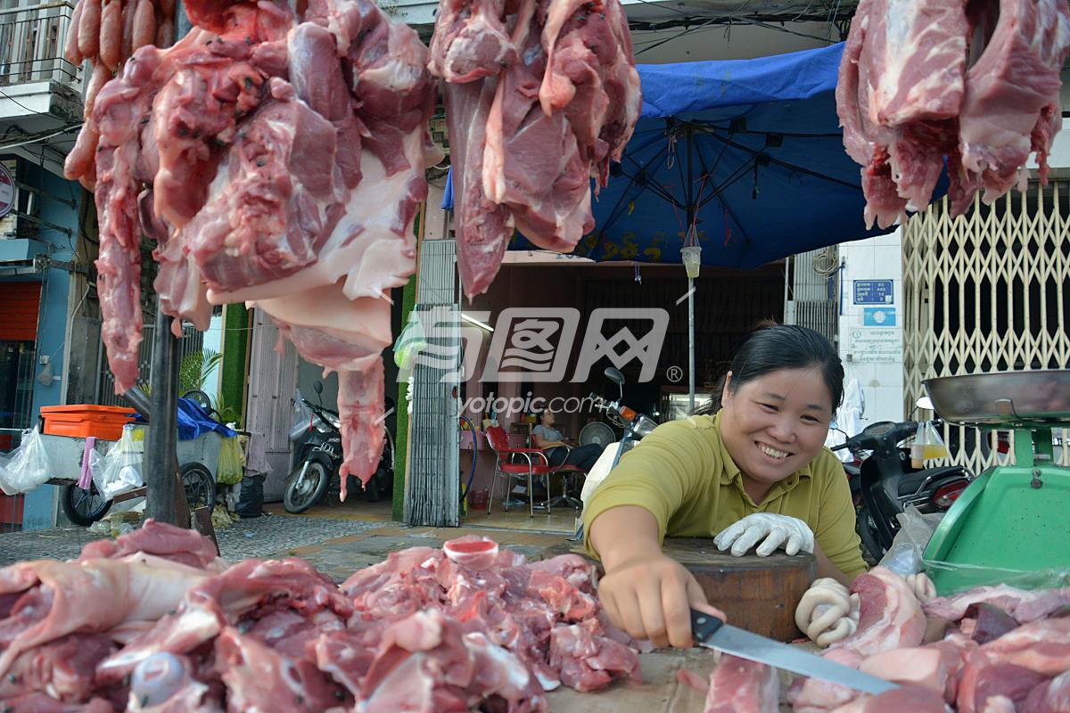 賣豬肉的商販