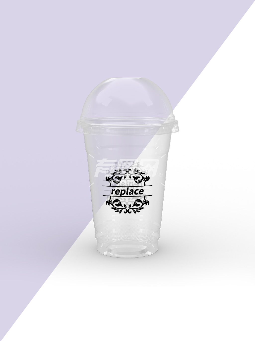 饮品透明塑料杯包装样机【分享】