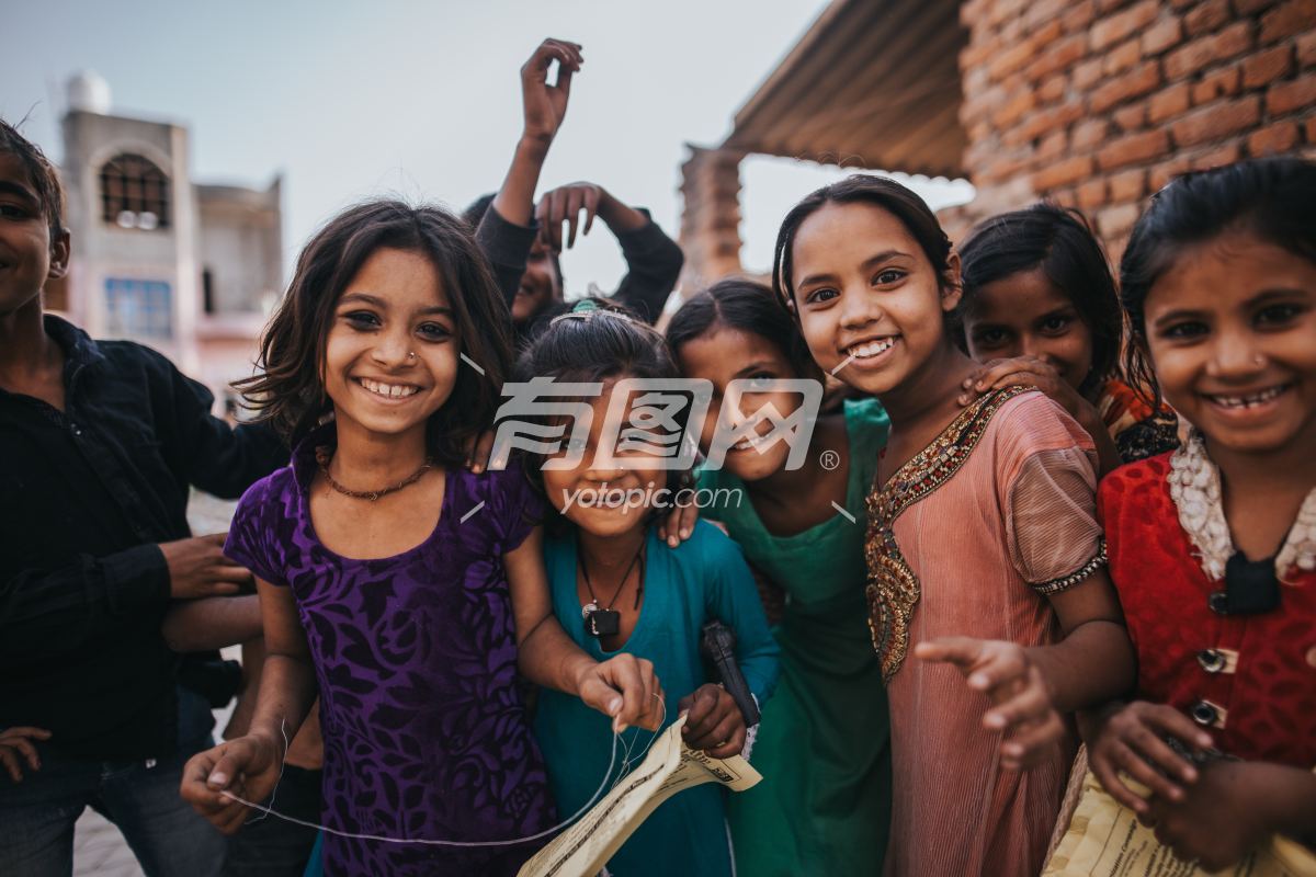 巴基斯坦小女孩纯真的笑容