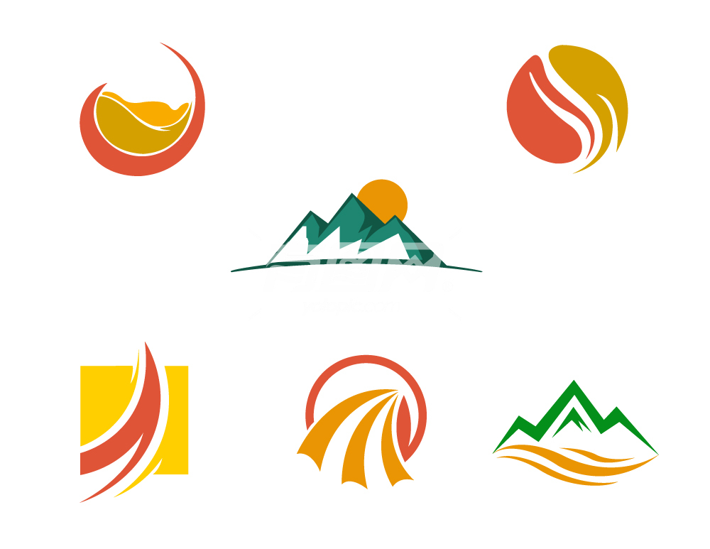 圆形 山 水 暖通Logo