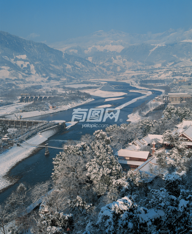 都江堰雪景