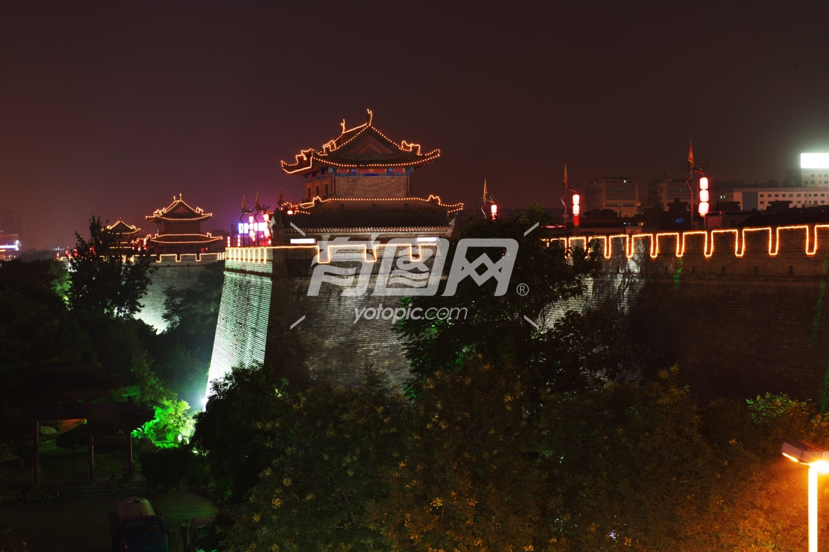 陕西·西安古城墙夜景