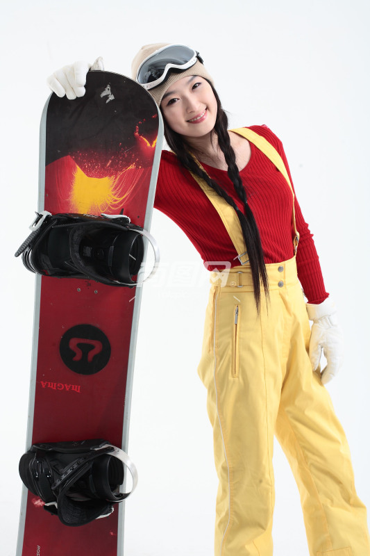 滑雪的女孩