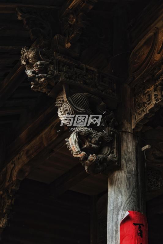 中式建筑花雕