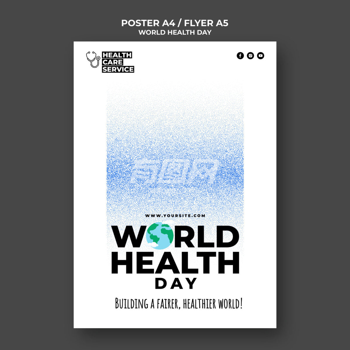 世界卫生日海报传单模板