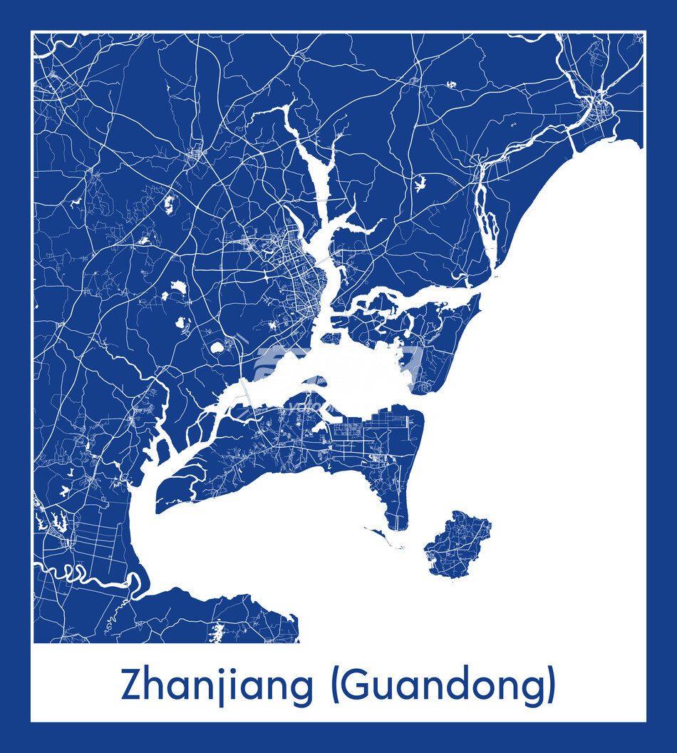 矢量湛江城市线路图