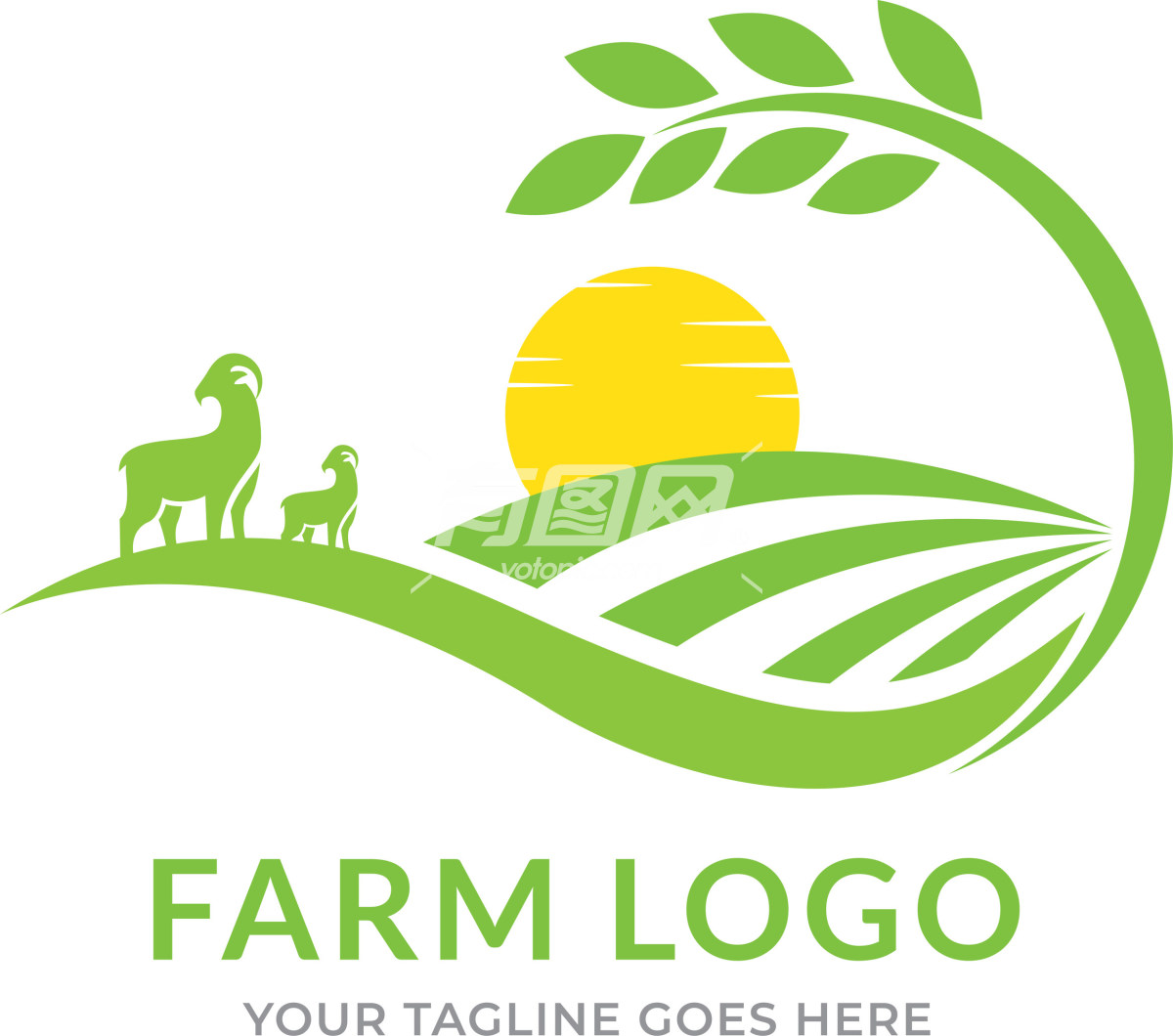 牧场养殖场LOGO图标模板