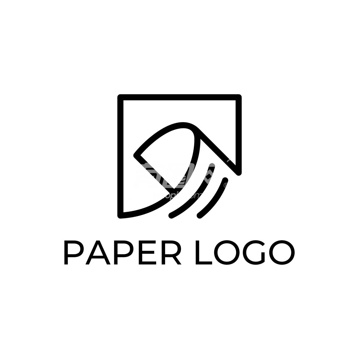 创意线条纸的设计插图LOGO