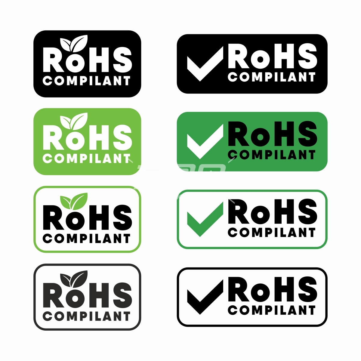 矢量RoHS兼容符号标签质量标志