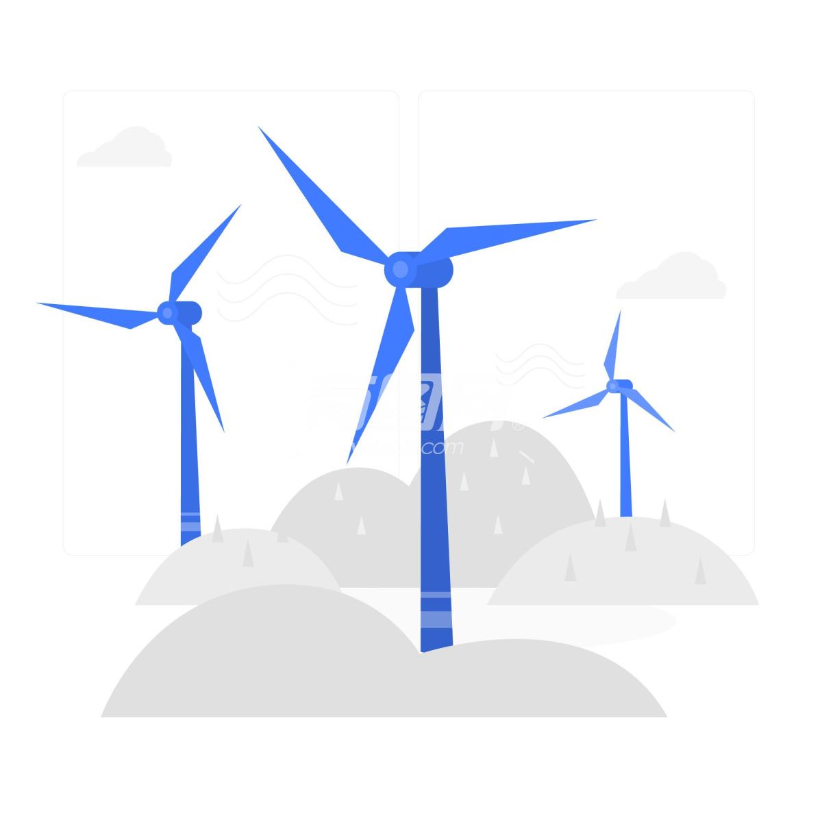 风力涡轮机概念插图