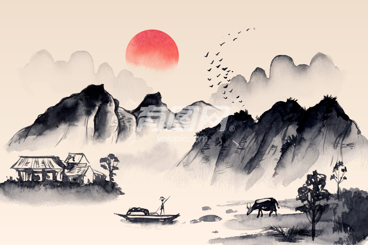 中国风水彩画