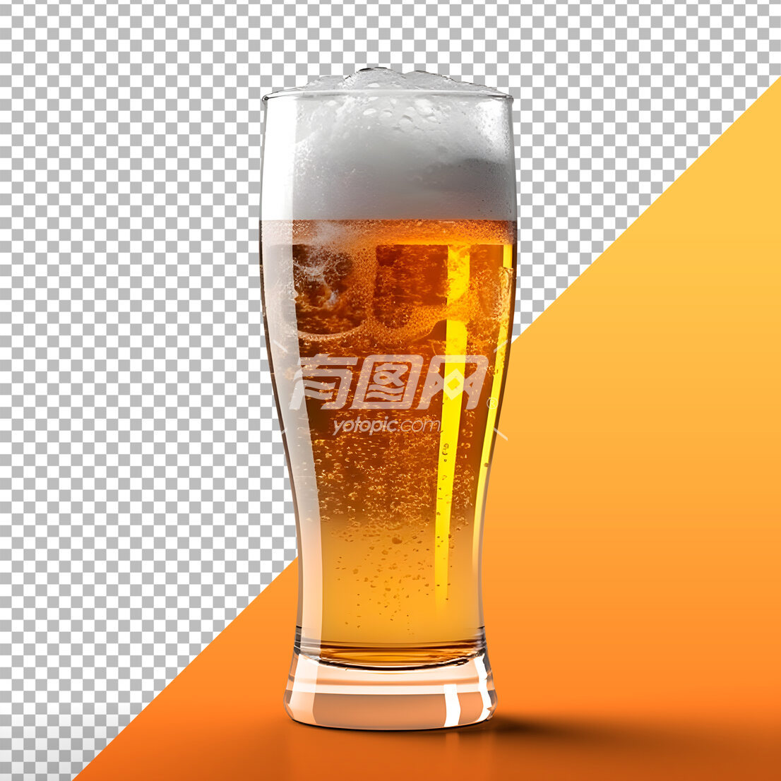 PSD一杯啤酒免抠高清图