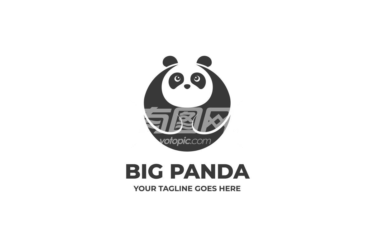 动物logo 卡通logo 大熊猫logo