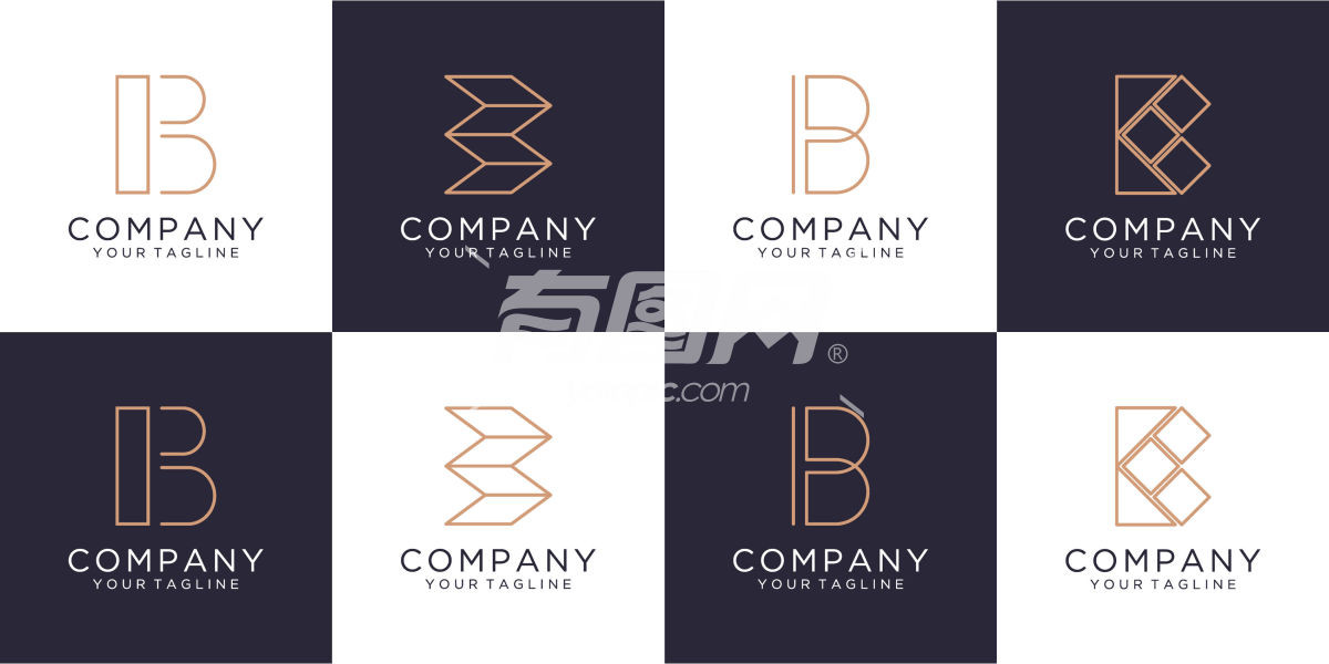 创意字母B徽标设计