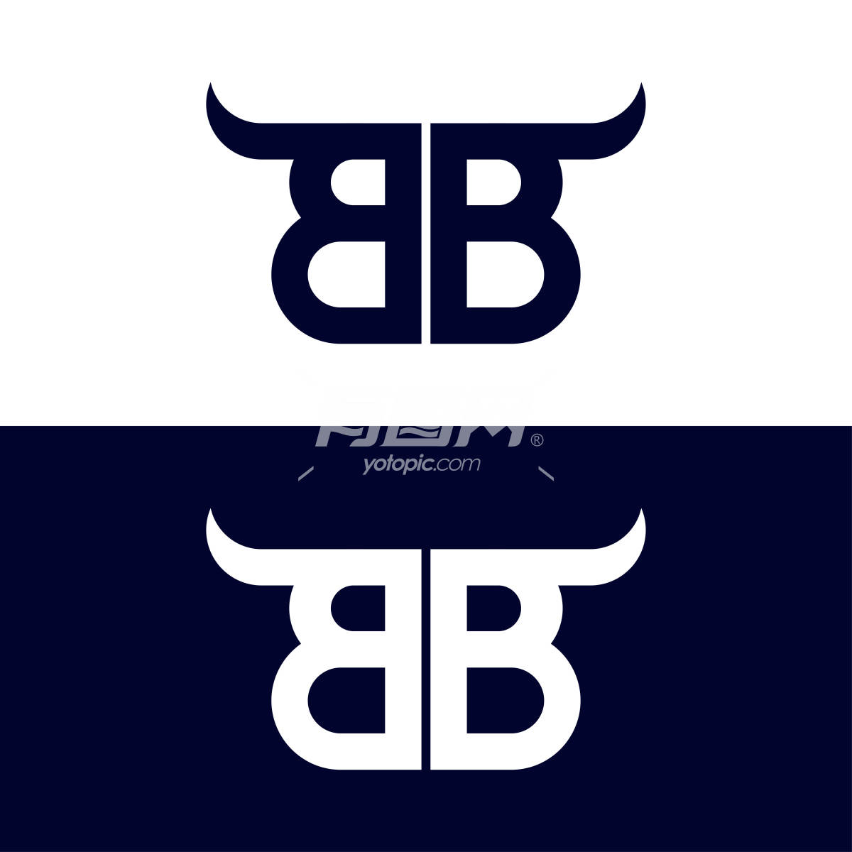 字母B徽标设计