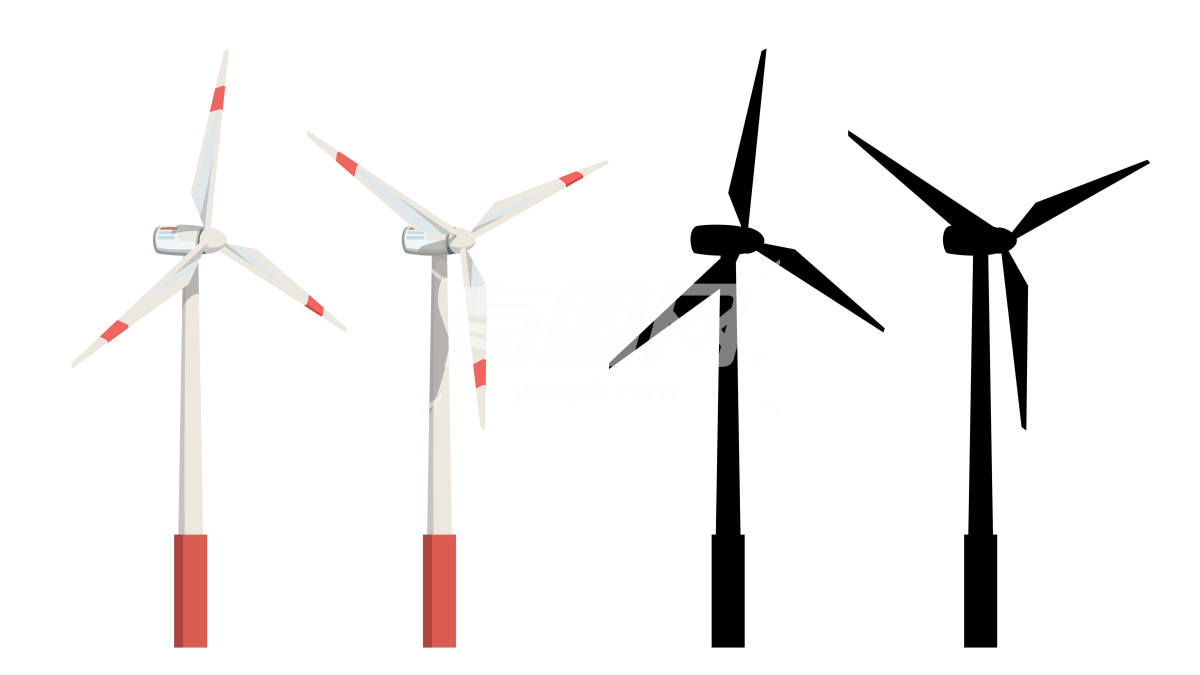 风力发电机组合图