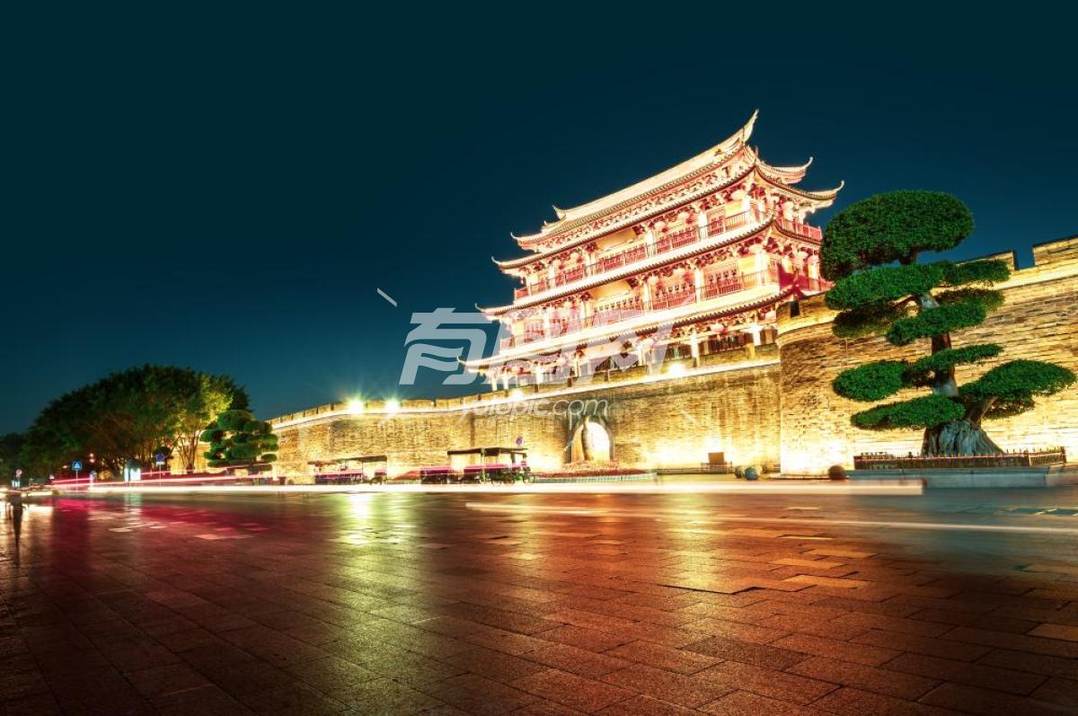 中国潮州古城夜景