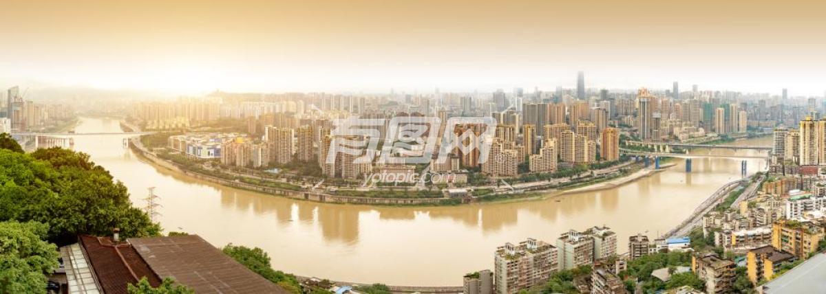 鸟瞰重庆城市景观