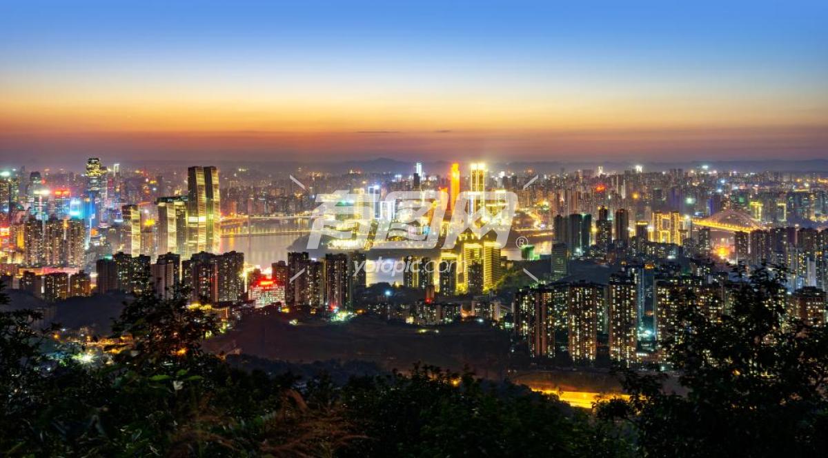 重庆夜景鸟瞰图