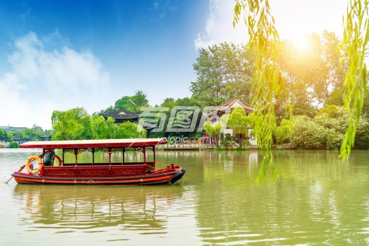 中国古典园林古建筑湖泊