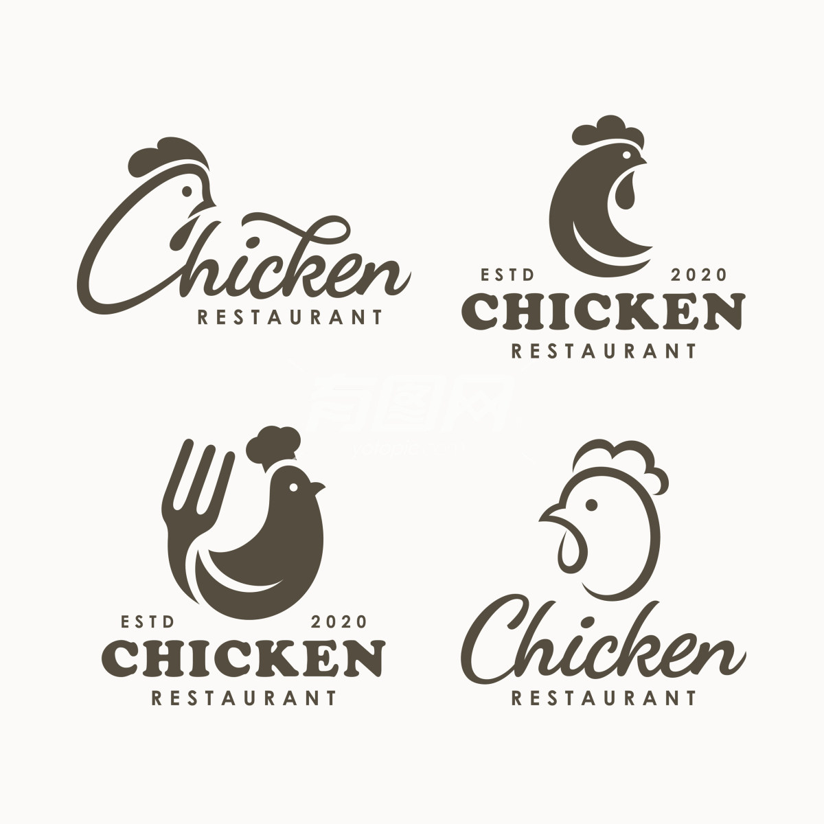鸡图标logo
