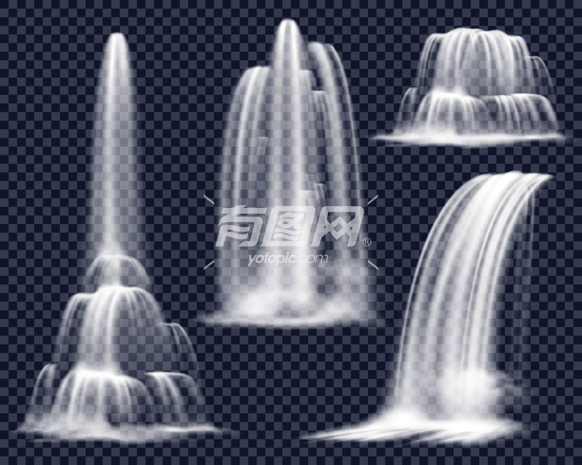 喷泉喷雾插画