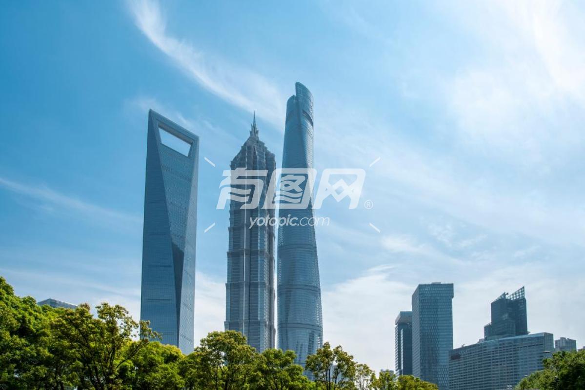 中国上海摩天大楼金融区