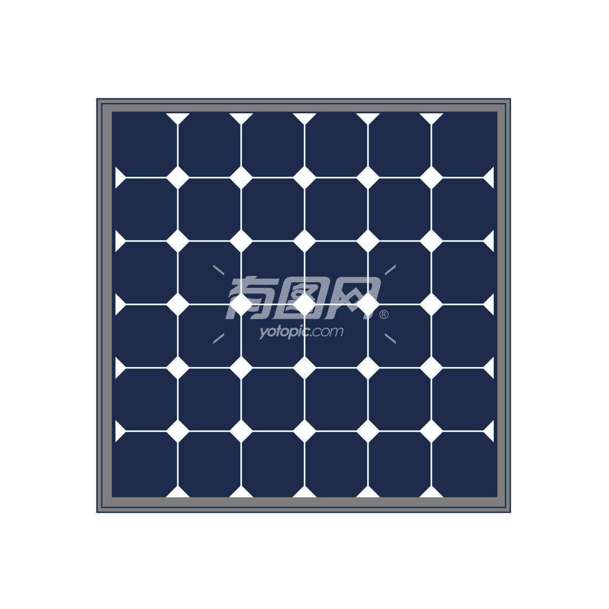 光伏新能源科技太阳能板插画