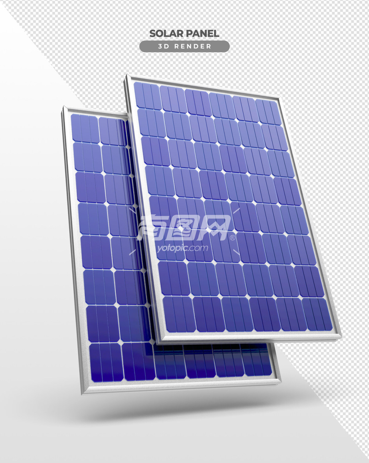 PSD免抠太阳能板