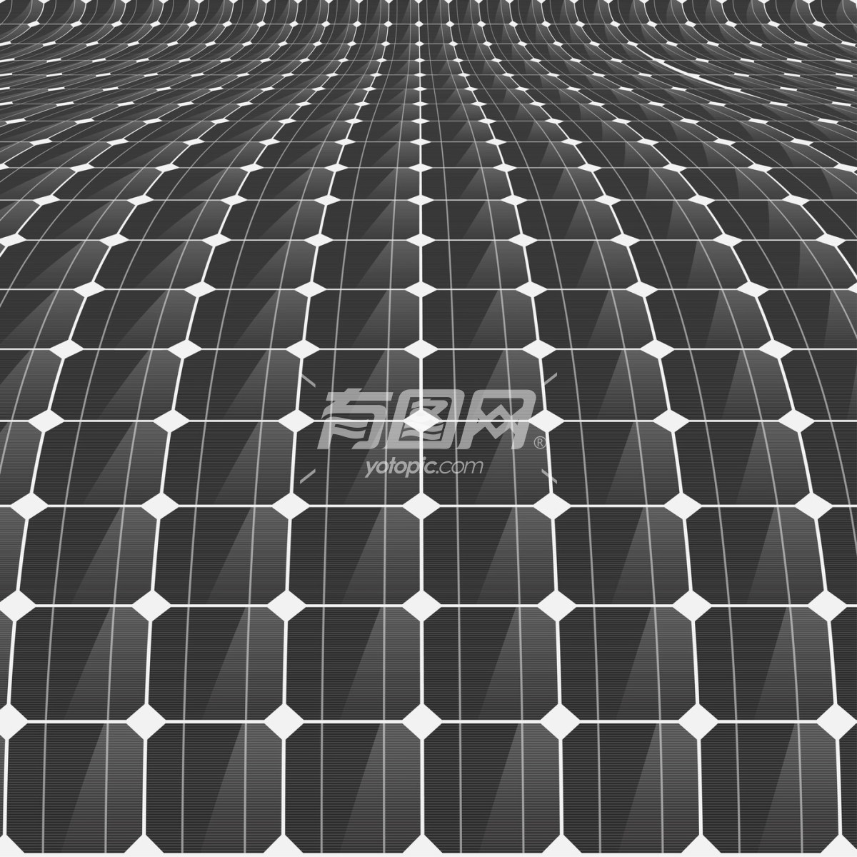 光伏新能源科技太阳能板插画