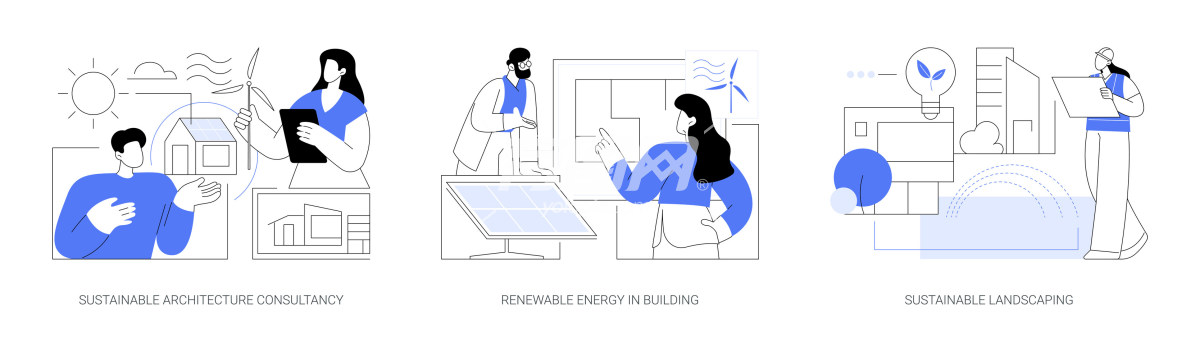 光伏新能源科技插画