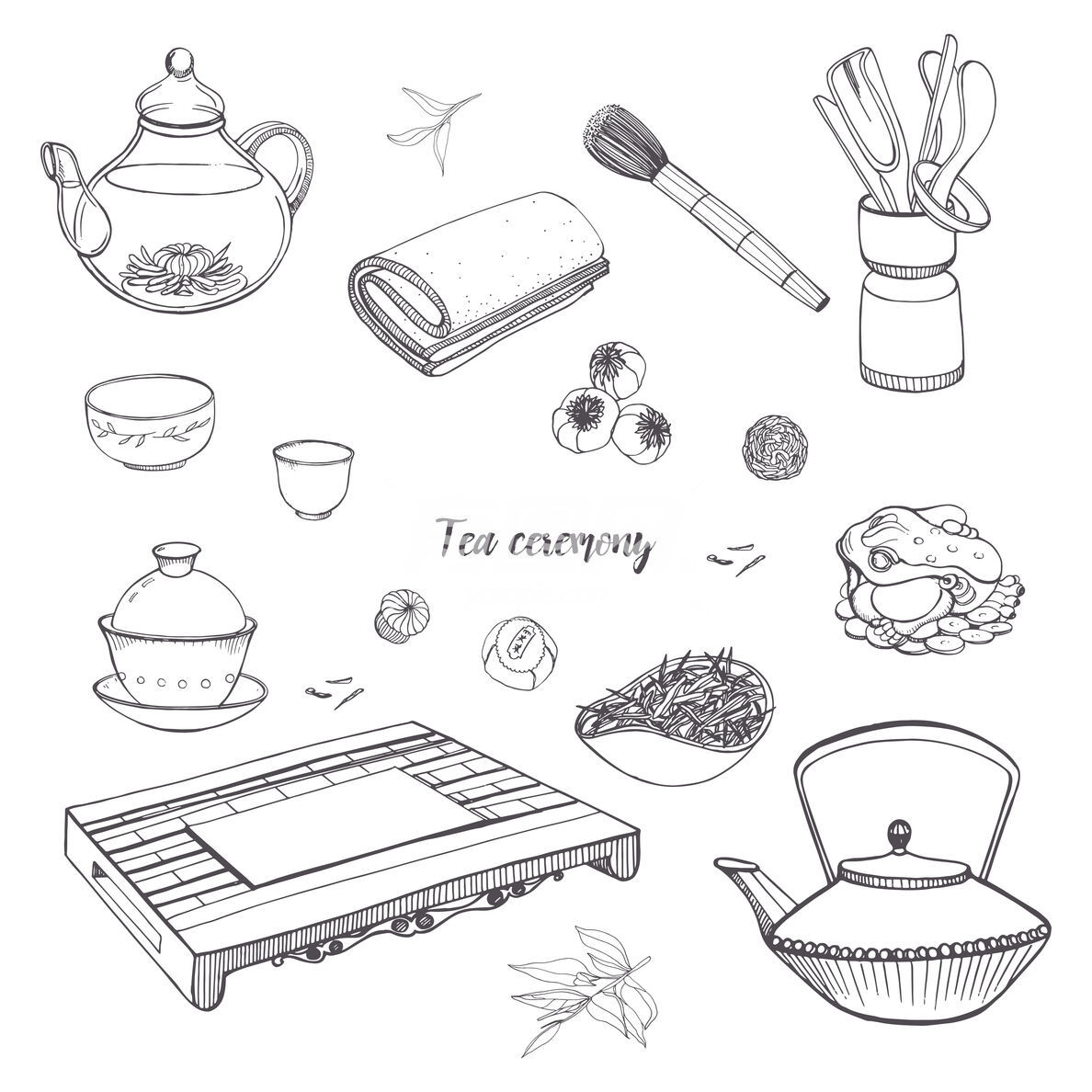 茗茶素材 茗茶图标图案