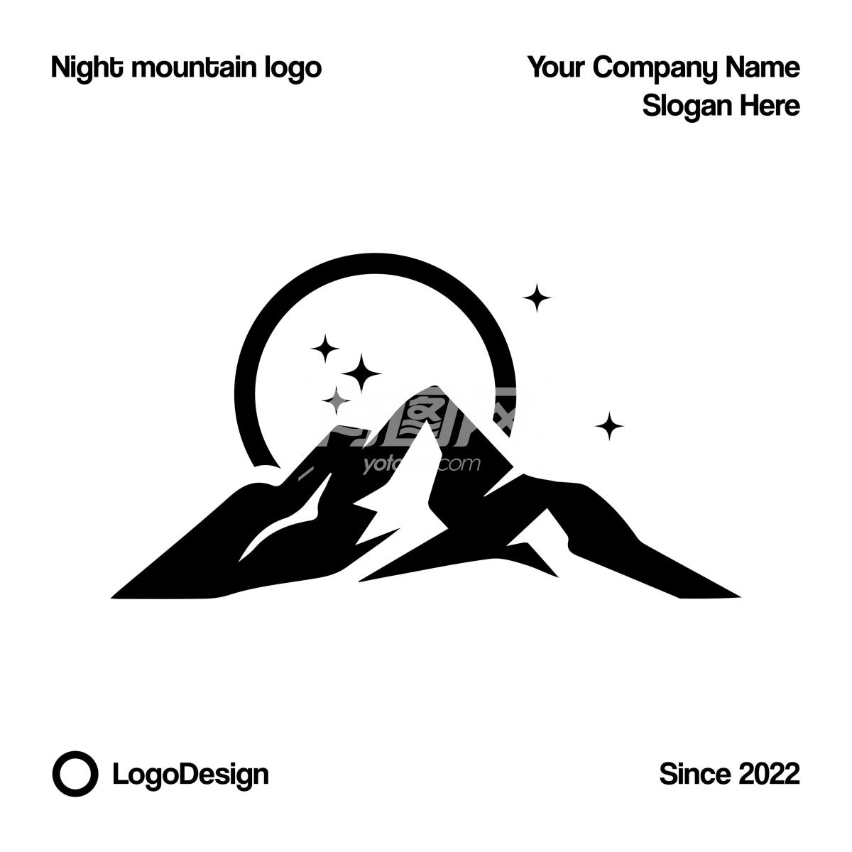 夜山标志设计