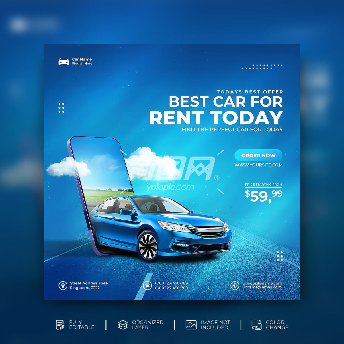 汽车销售推广广告海报