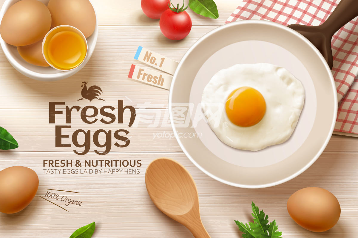 新鲜营养鸡蛋广告