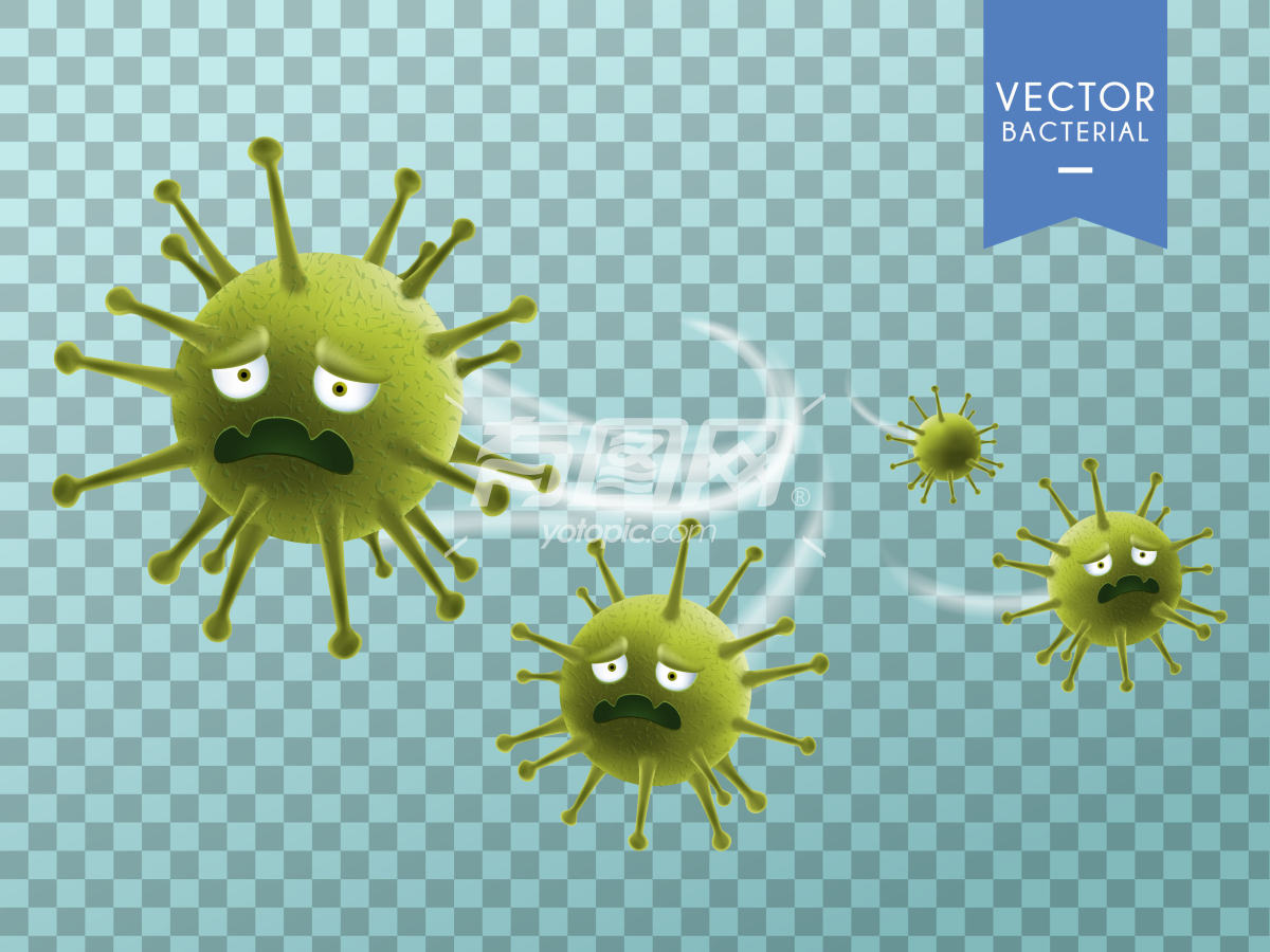 绿色病毒免抠图