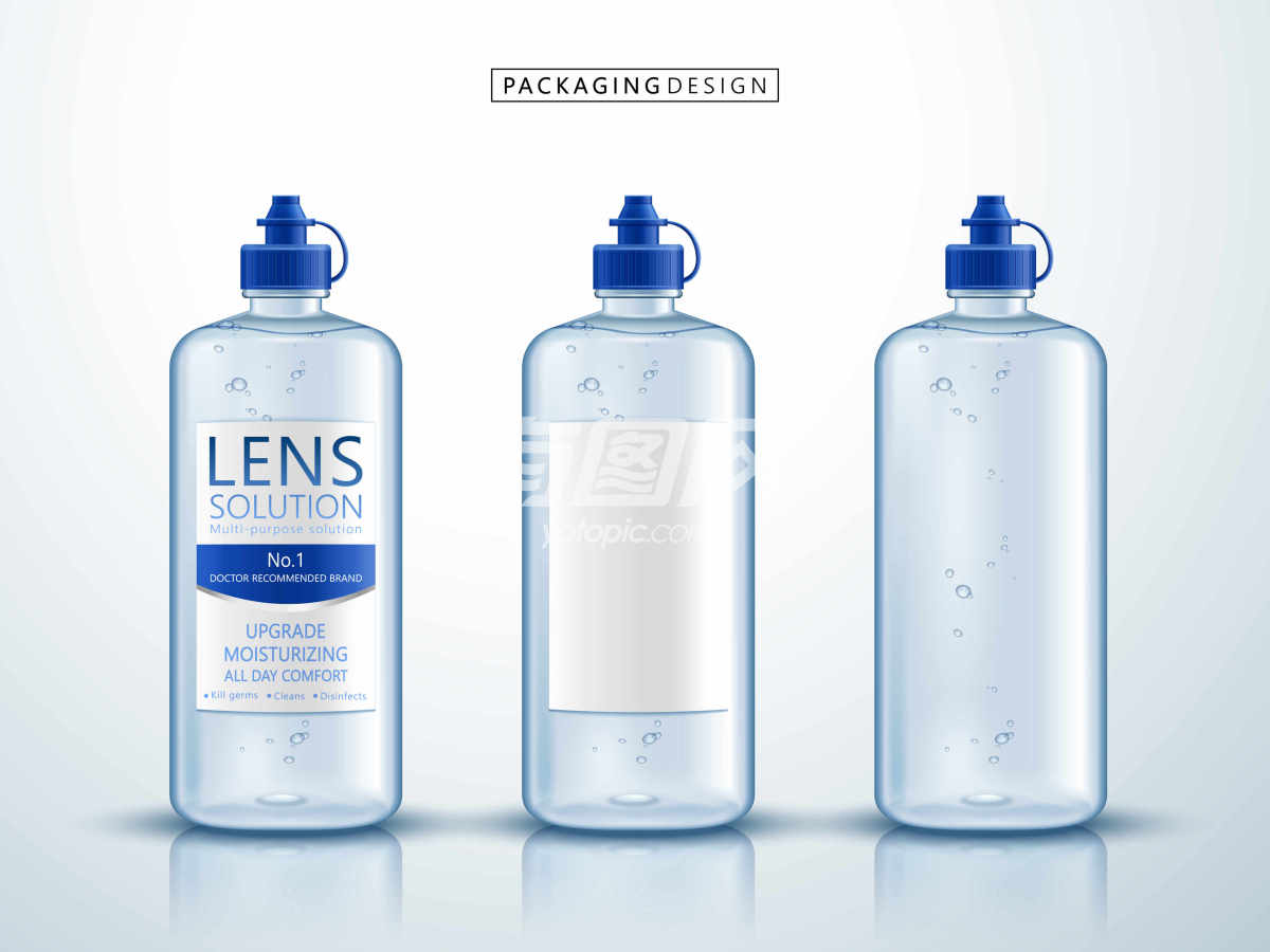 三个塑料瓶立体效果