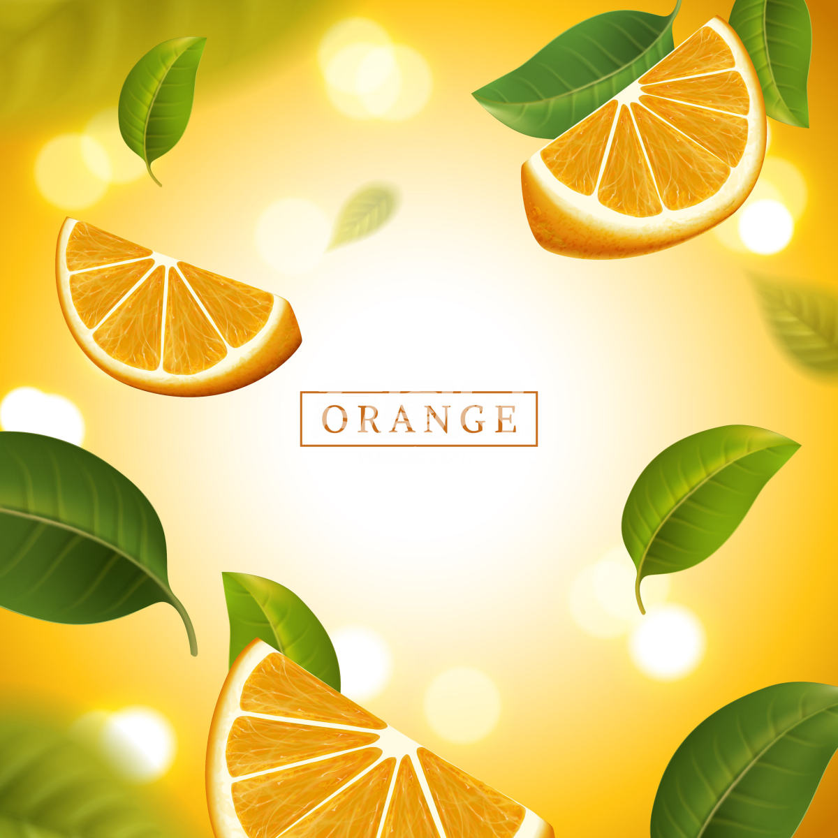 清新的橙色背景图