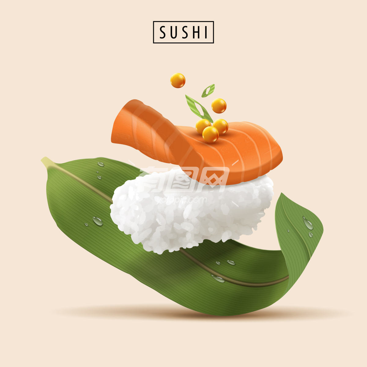 三文鱼寿司广告