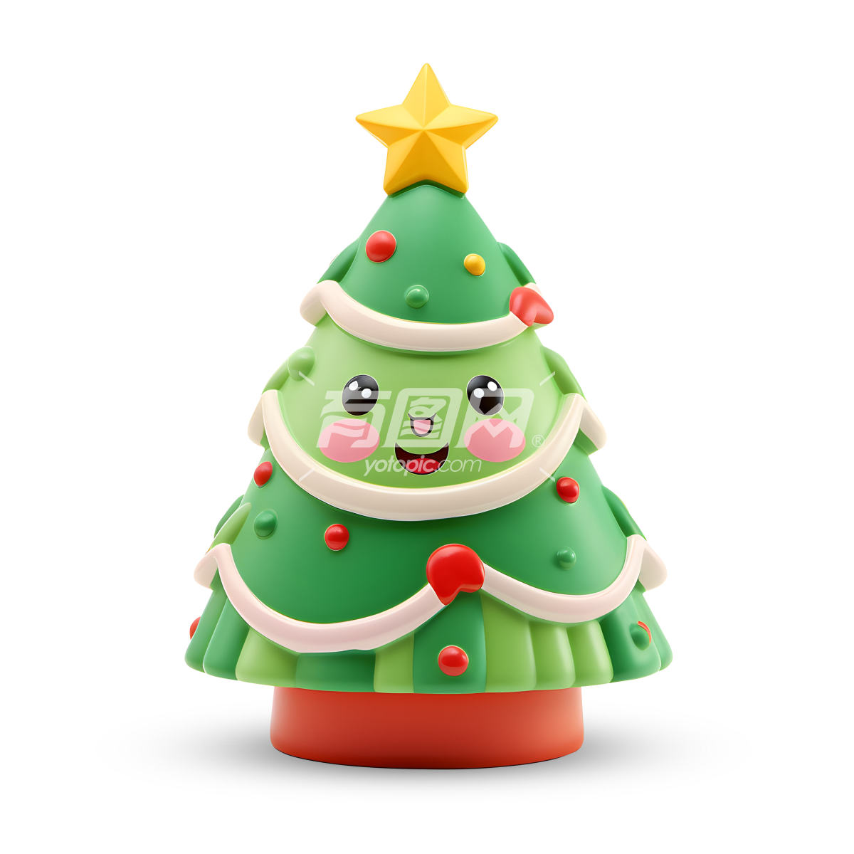 3D卡通人物圣诞树