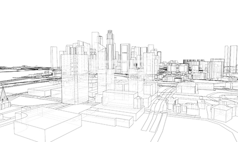 城市景观建筑矢量图