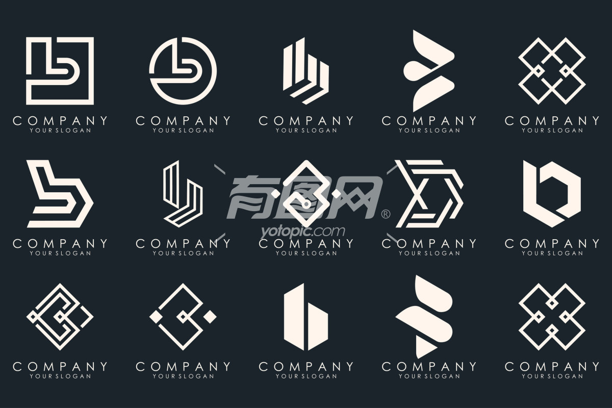 几何抽象商业logo合集