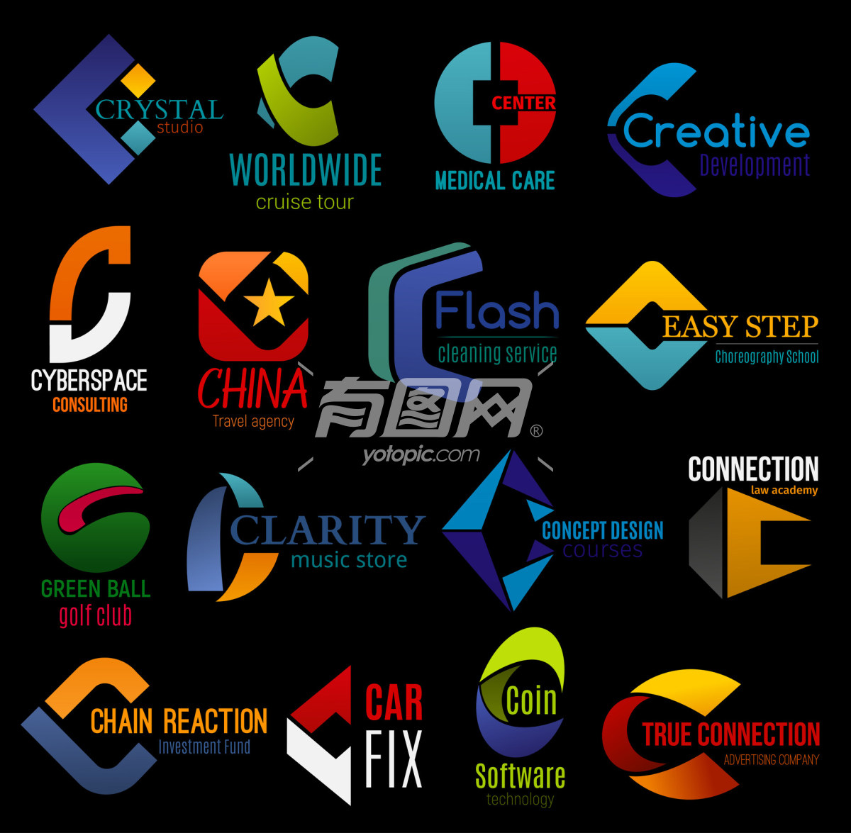 几何抽象商业logo合集