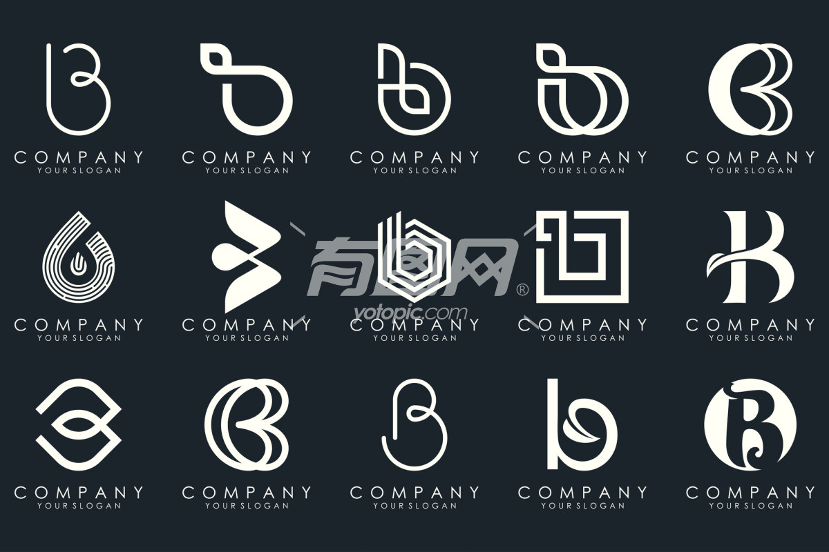 英文字母B创意logo合集