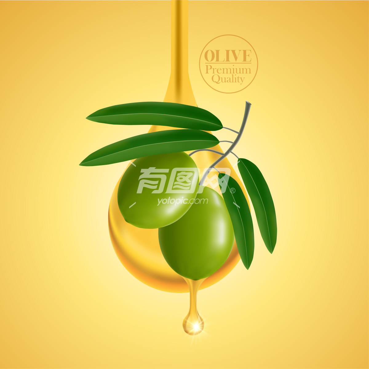 3D橄榄产品海报