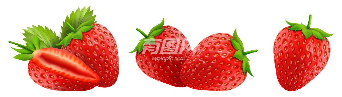 手绘草莓插画