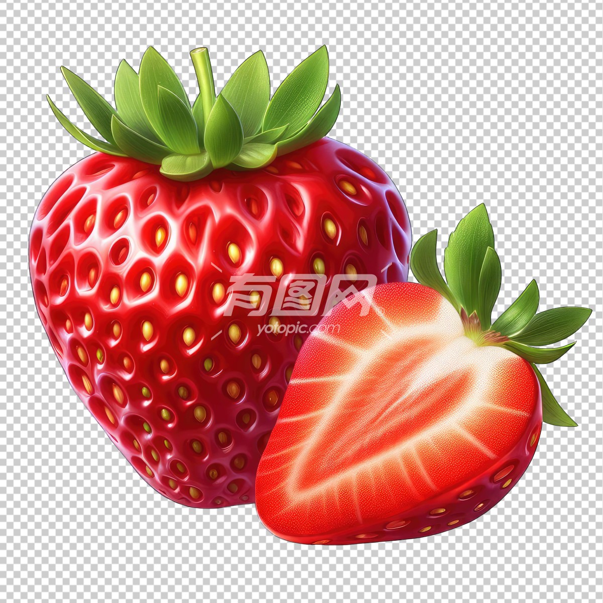 PSD免扣草莓